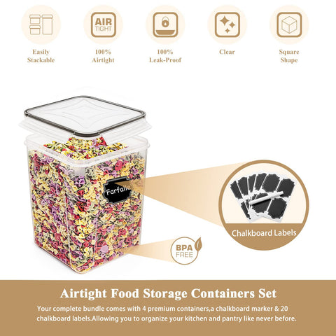 Wildone stackable kitchen containers shown in a compact pantry setup.