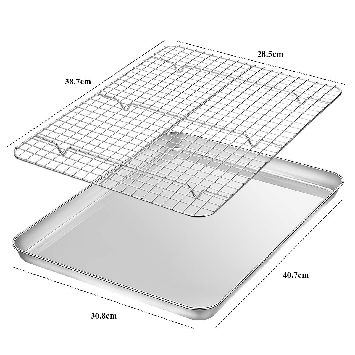 Wildone stainless steel baking sheets offer durable, rust-resistant performance for everyday use.