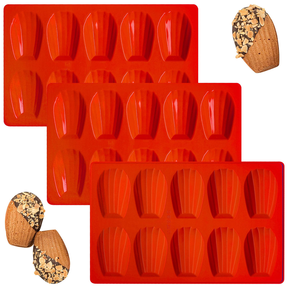 Wilewir Madeleine shell mold with non-stick surface for easy release.