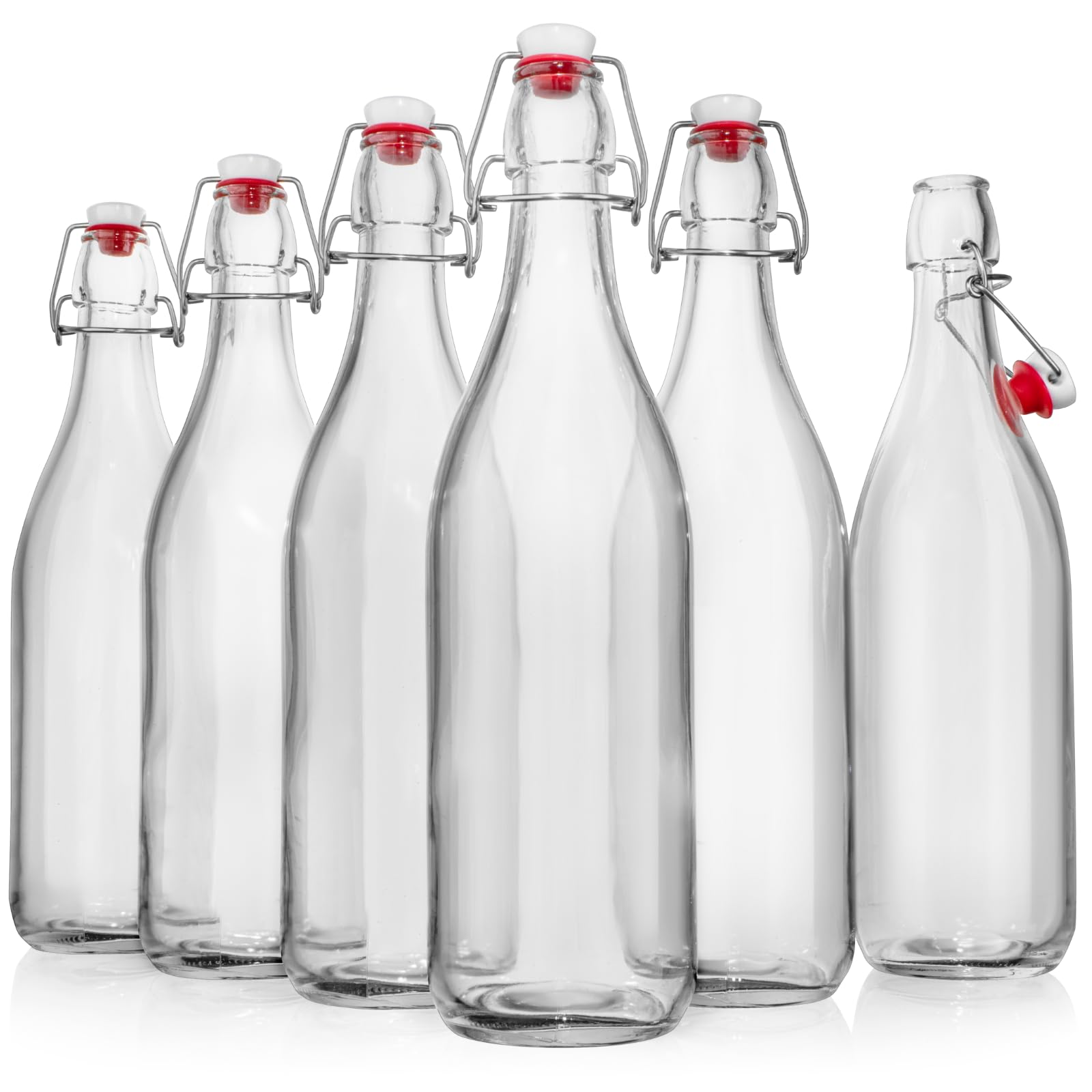 WILLDAN 1L swing top bottle with airtight cap for leakproof storage.