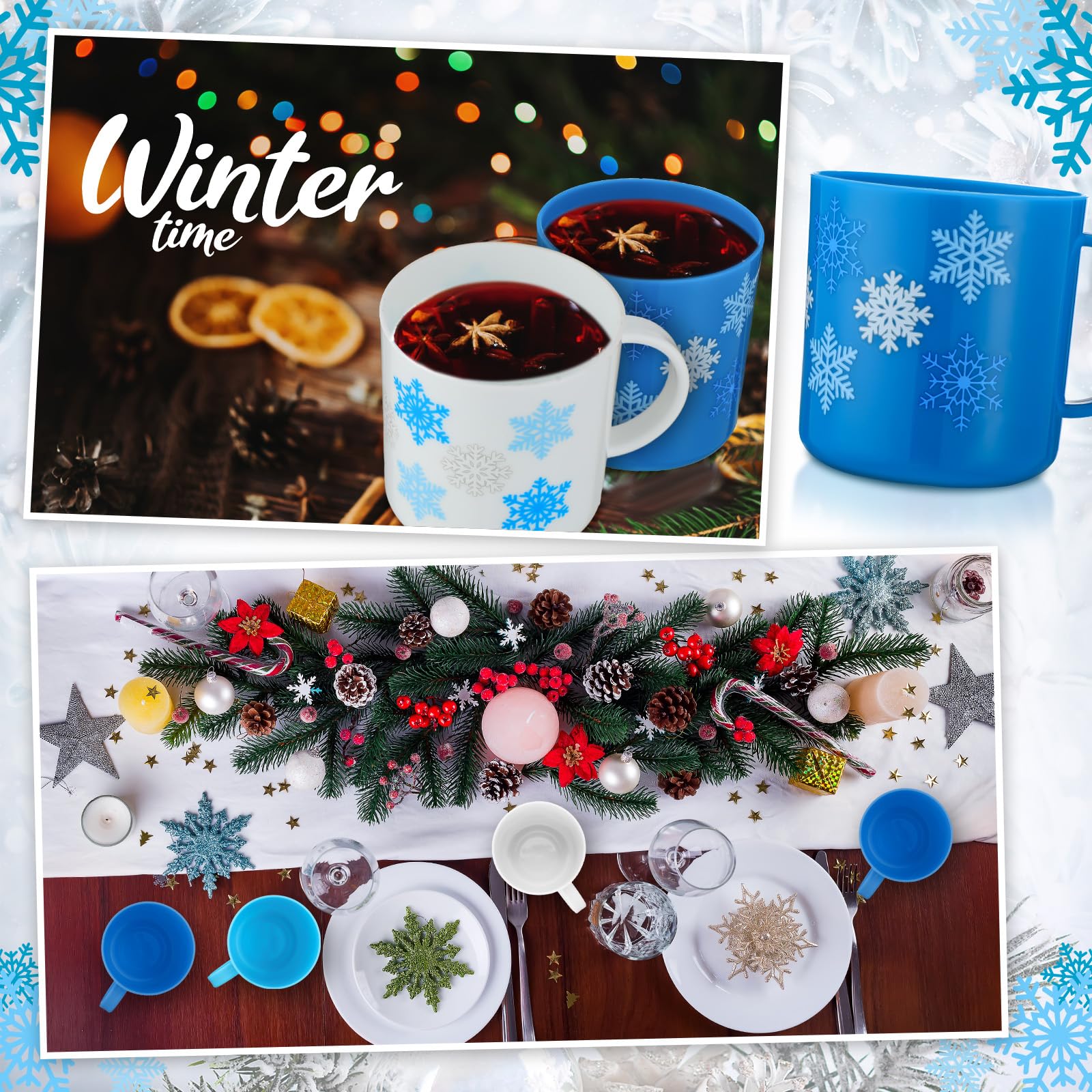 Willinglong bulk holiday mugs set for events and tiered trays.