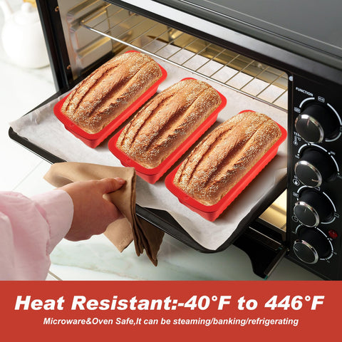 Willinglong easy-release silicone loaf pans keep shapes after baking.