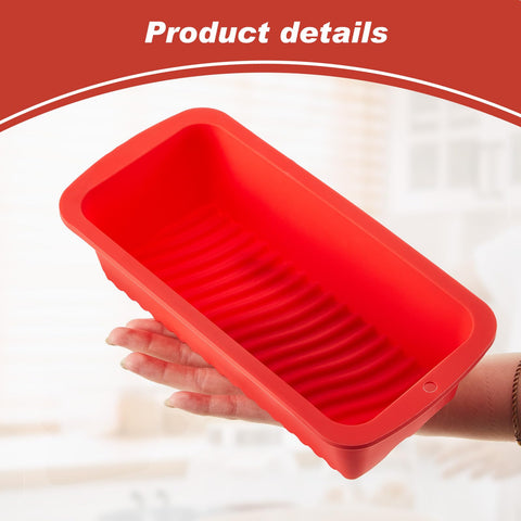 Willinglong nonstick flexible silicone pan in red offers smooth release.