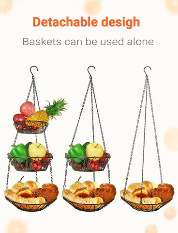 WILLIZTER detachable baskets showing three removable sections for serving