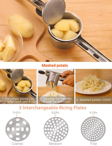 WILLIZTER inner cup design stabilizes ricing over bowls.