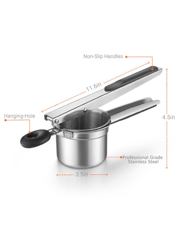WILLIZTER large-capacity ricer handles generous portions for family meals.