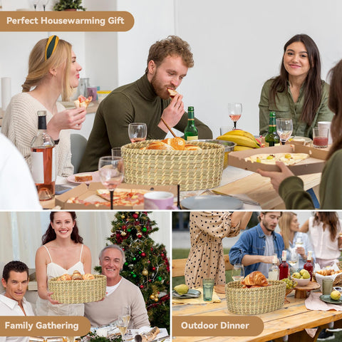Willow Weave for daily dining and picnics with warm bread presentation