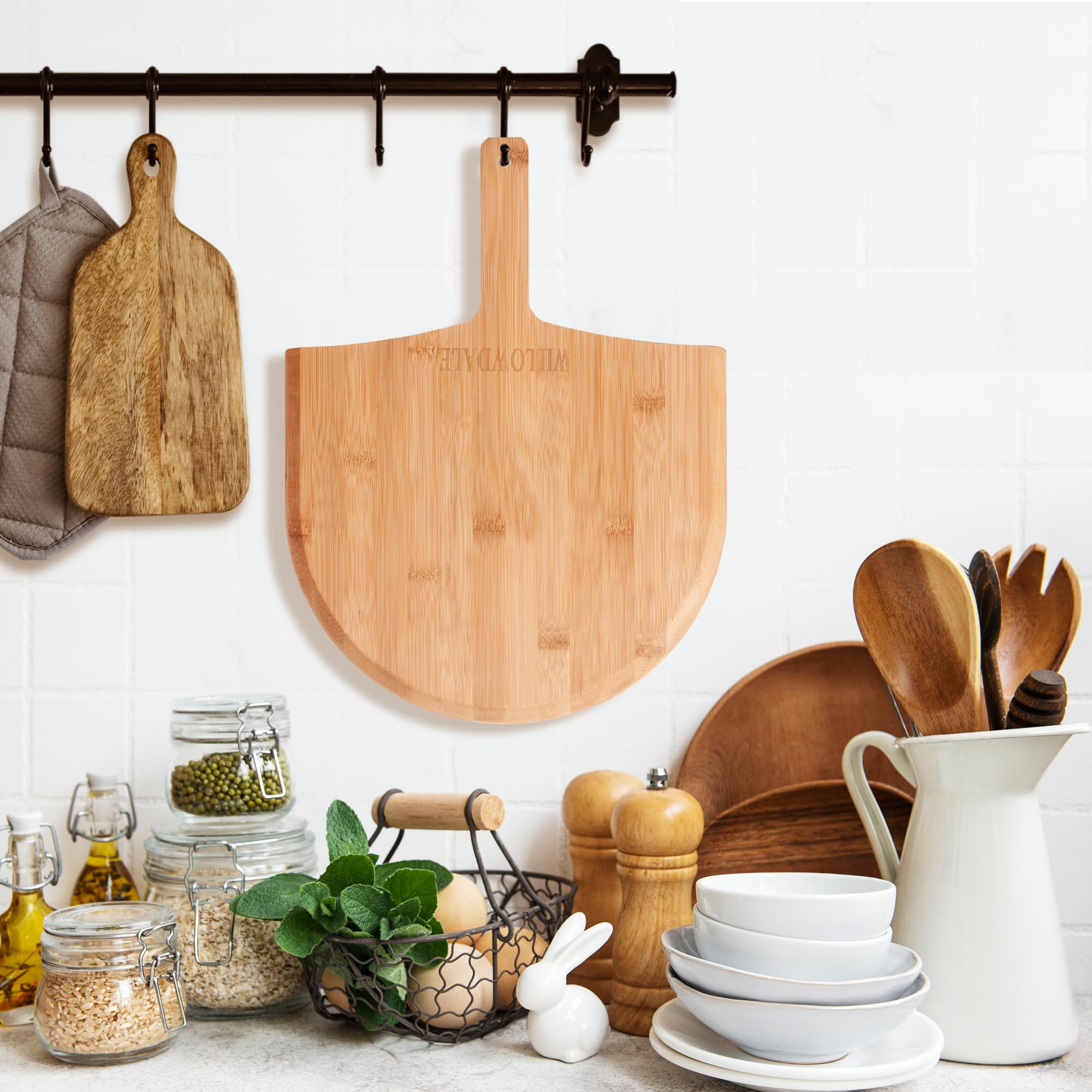 Willowdale hanging-hole storage design for space-saving organization