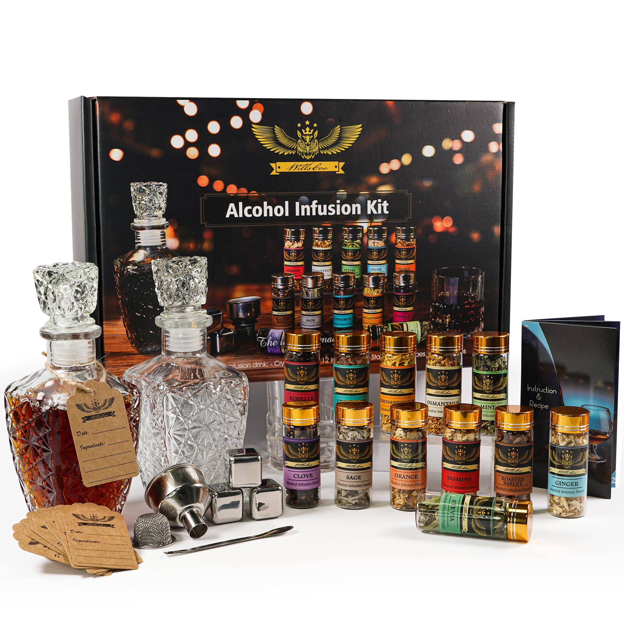 WillsCoo infusion kit setup for home flavor exploration and personalized spirits