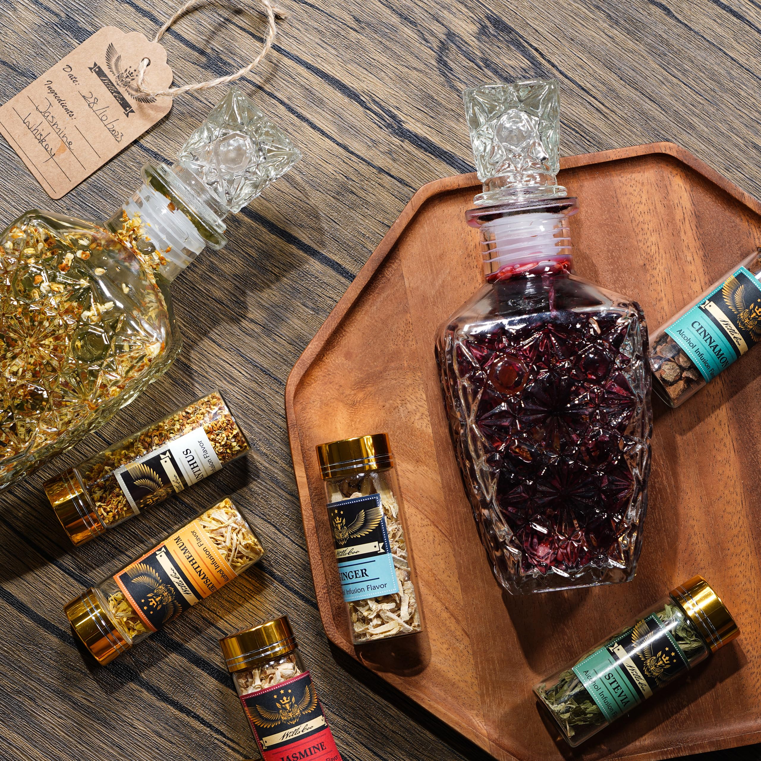 WillsCoo pouring infusions to craft customized cocktails at home