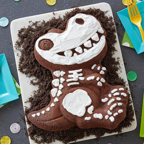 Wilton 3D dinosaur cake mold for family baking