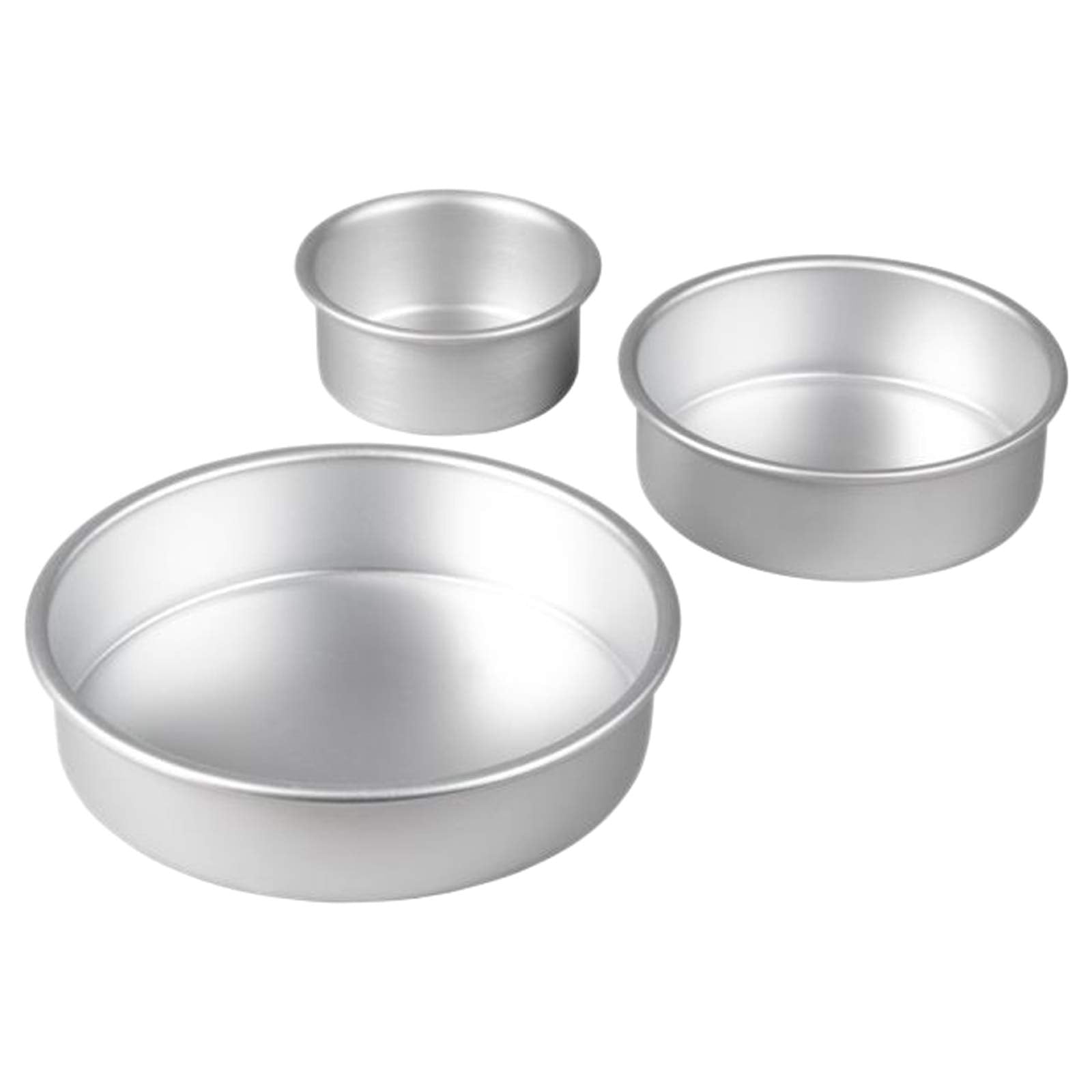 Wilton aluminum round cake pan 4-inch for even layers and reliable bake results.