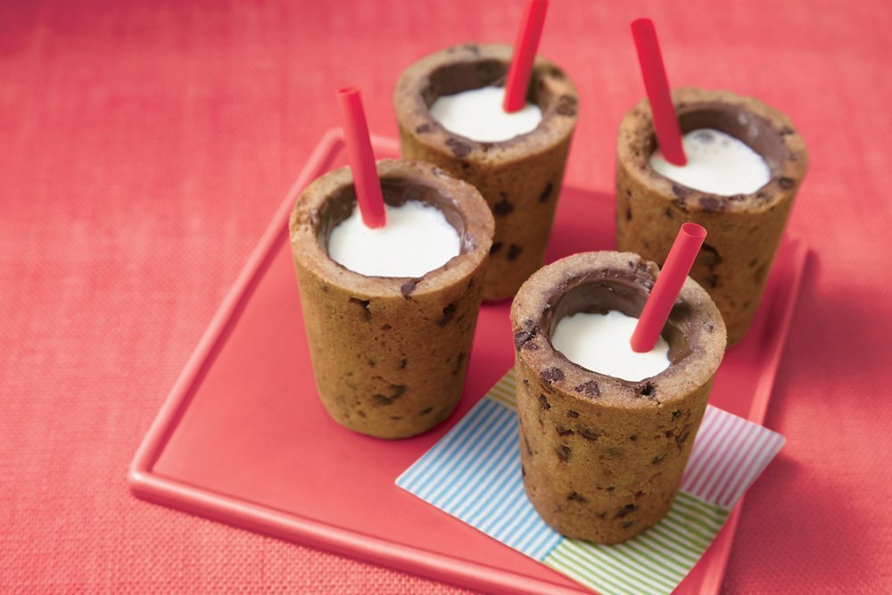 Wilton cookie shot glass pan showcased on a dessert table for entertaining.