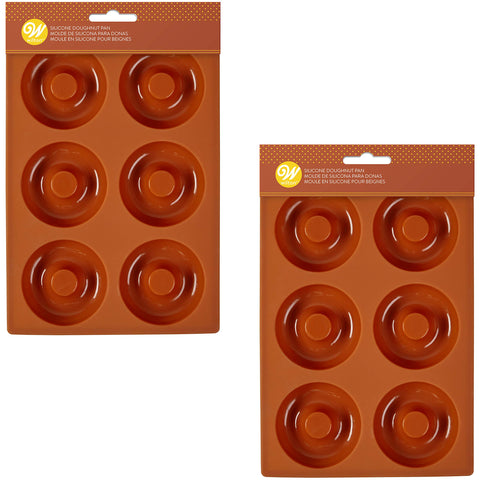 Cooling donuts on a rack after baking in silicone pans