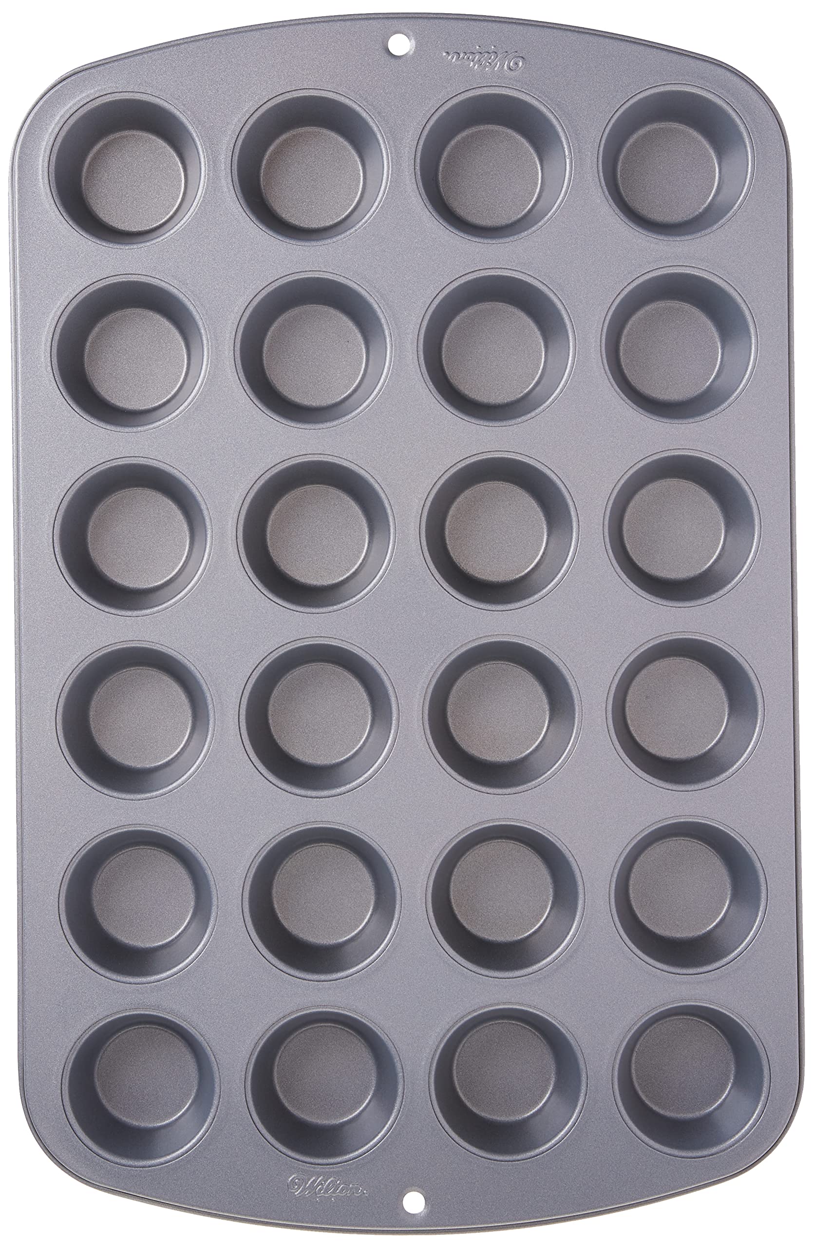 Wilton mini muffin pan with non-stick coating for effortless release.
