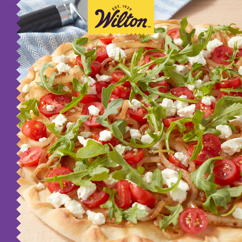 Wilton pizza pan packaging box ready for gifting or quick setup