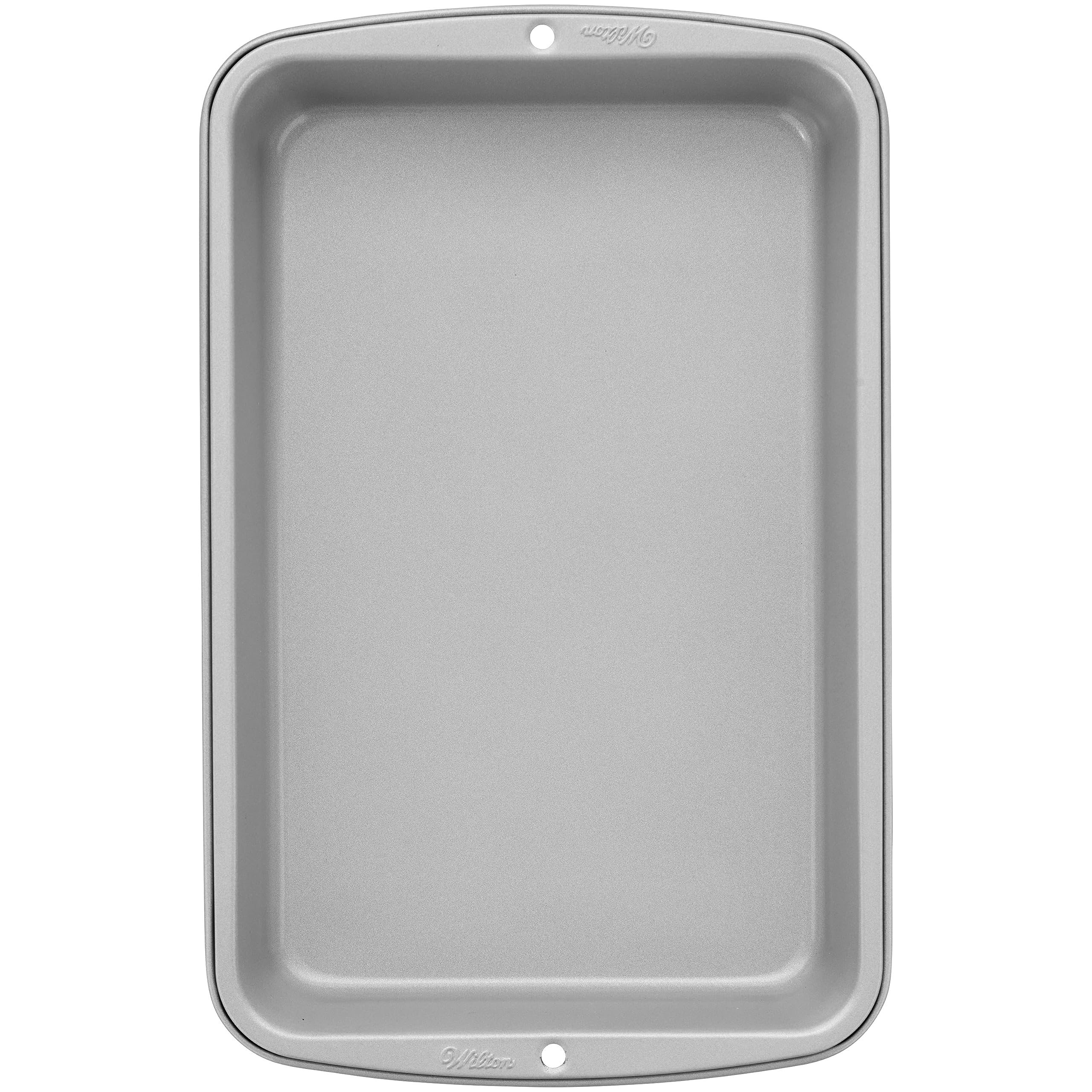 Wilton Recipe Right pan with non-stick coating for effortless food release.