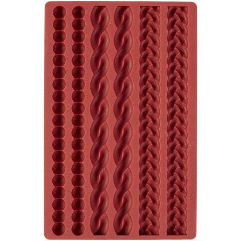 Wilton silicone pie crust mold six-cavity rope and braided textures for decorative pies