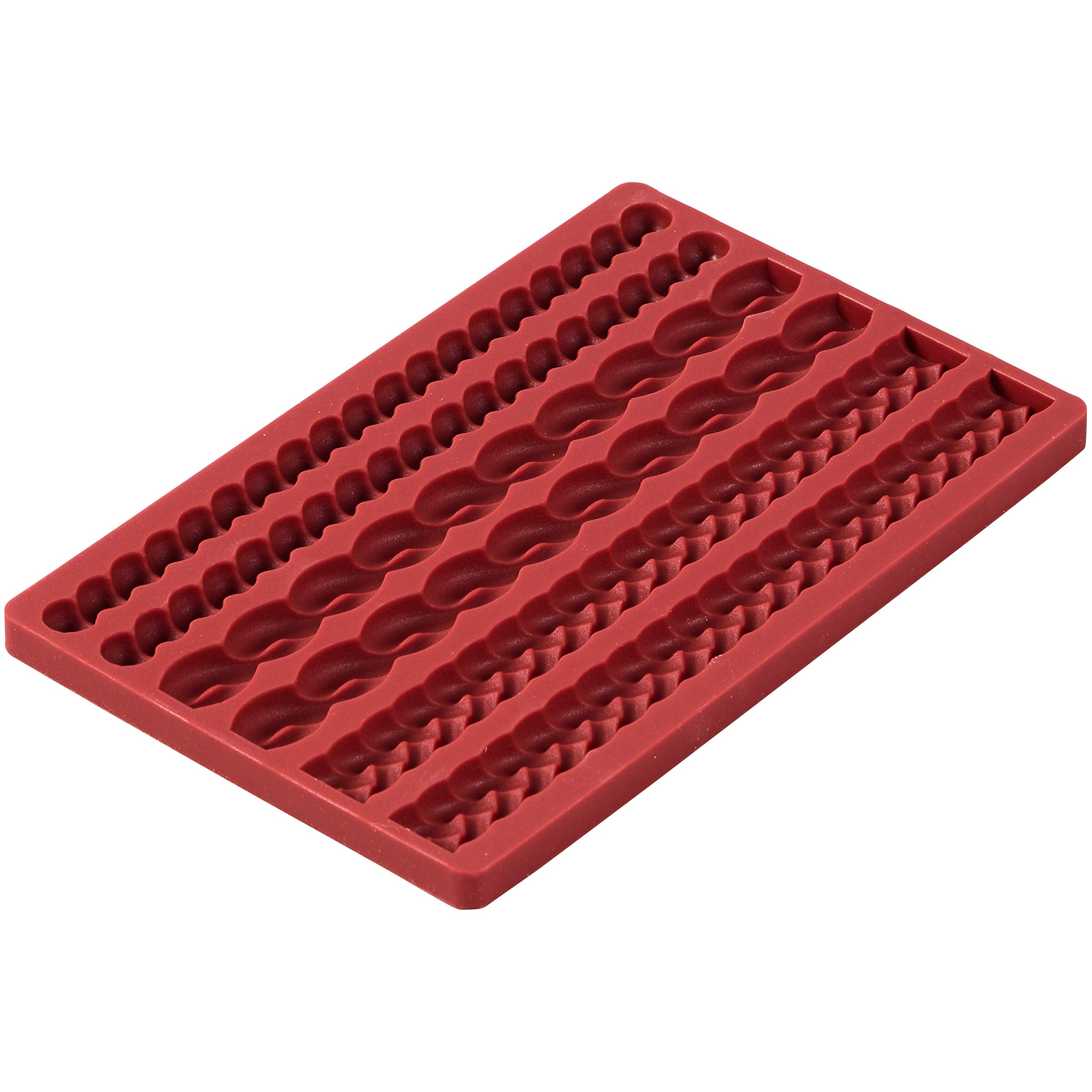 Wilton silicone pie crust mold in red color for eye-catching decorative crusts