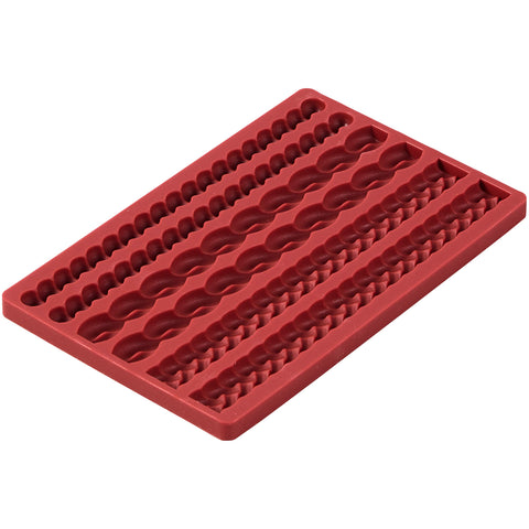 Wilton silicone pie crust mold in red color for eye-catching decorative crusts