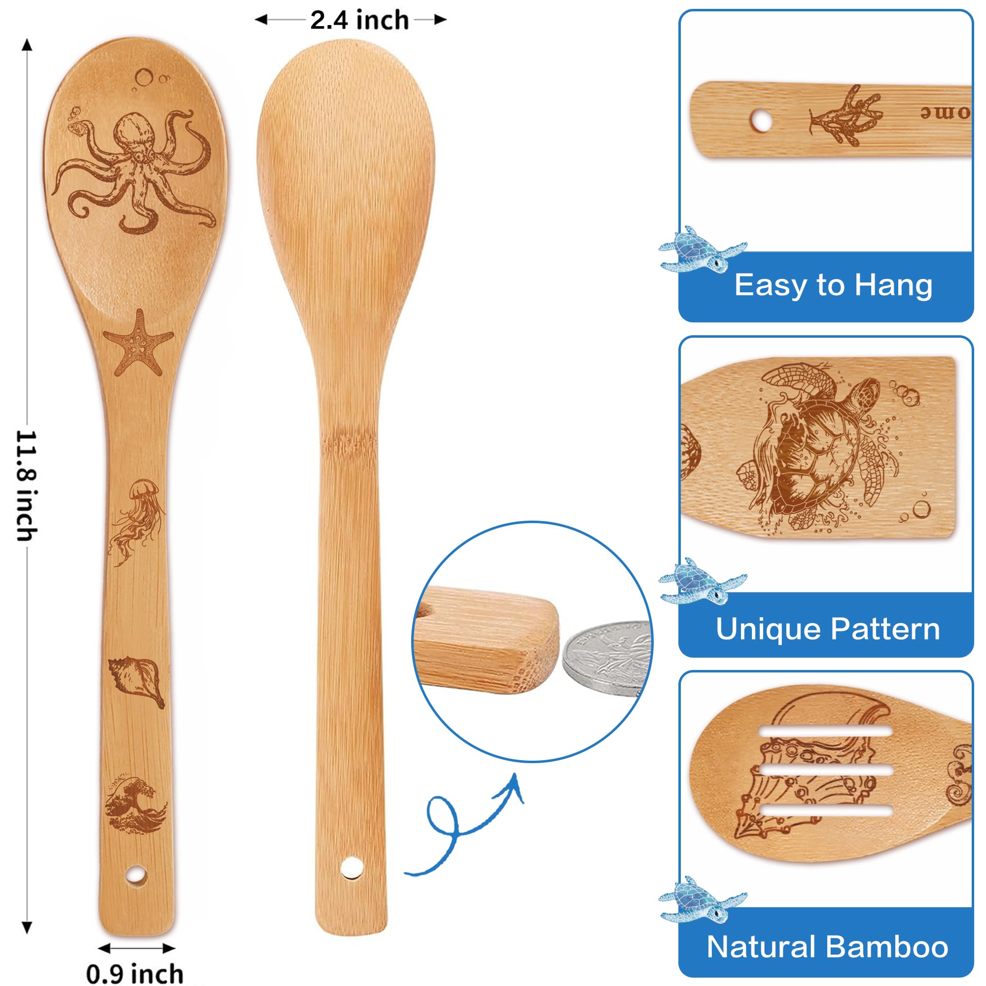 Wimabuden sea turtle-pattern spoon for gentle stirring and serving.