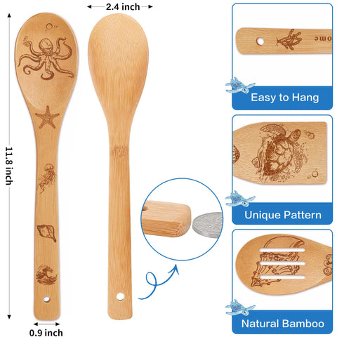 Wimabuden sea turtle-pattern spoon for gentle stirring and serving.