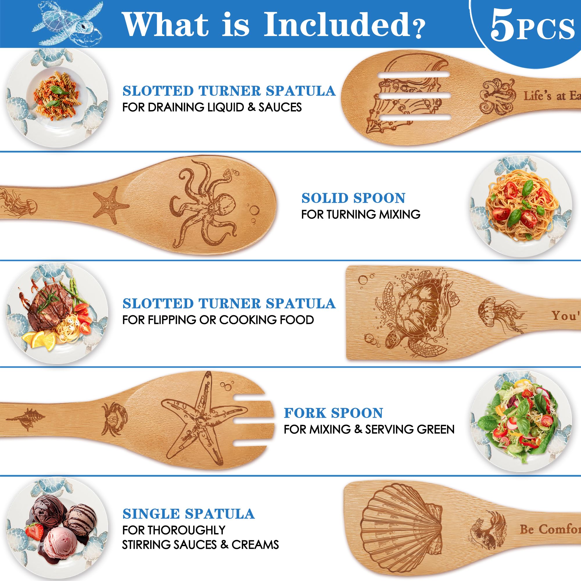 Wimabuden shell-pattern spoon adds charm to daily cooking.