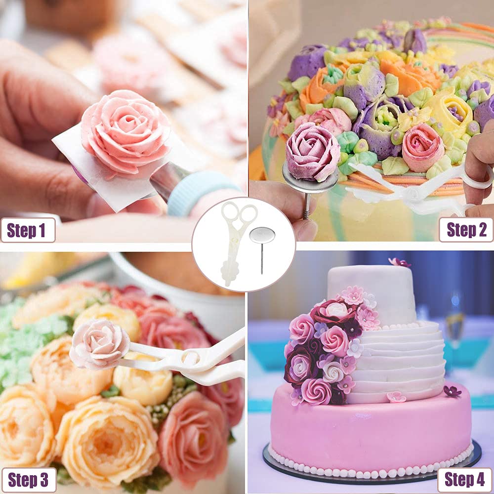 Winbao cake decorating scissors for precise flower details.