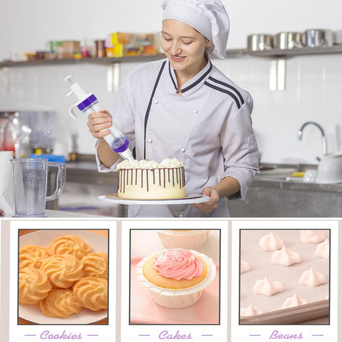 Winbao cleaning brush for piping tips cleans quickly.