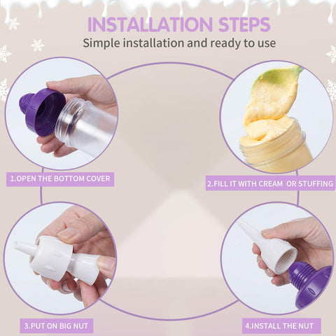 Winbao cream scrapers 3-piece set to smooth icing confidently.