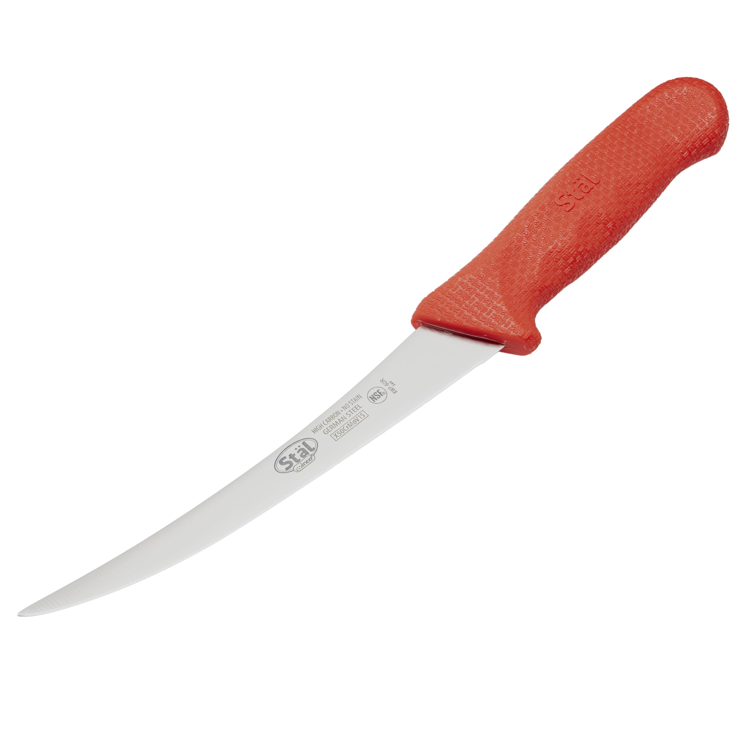 Winco 6-inch boning knife NSF-listed for sanitation in professional kitchens.