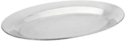 Winco Aluminum Sizzling Platter 10-inch, top view, ideal for sizzling meals at the table.