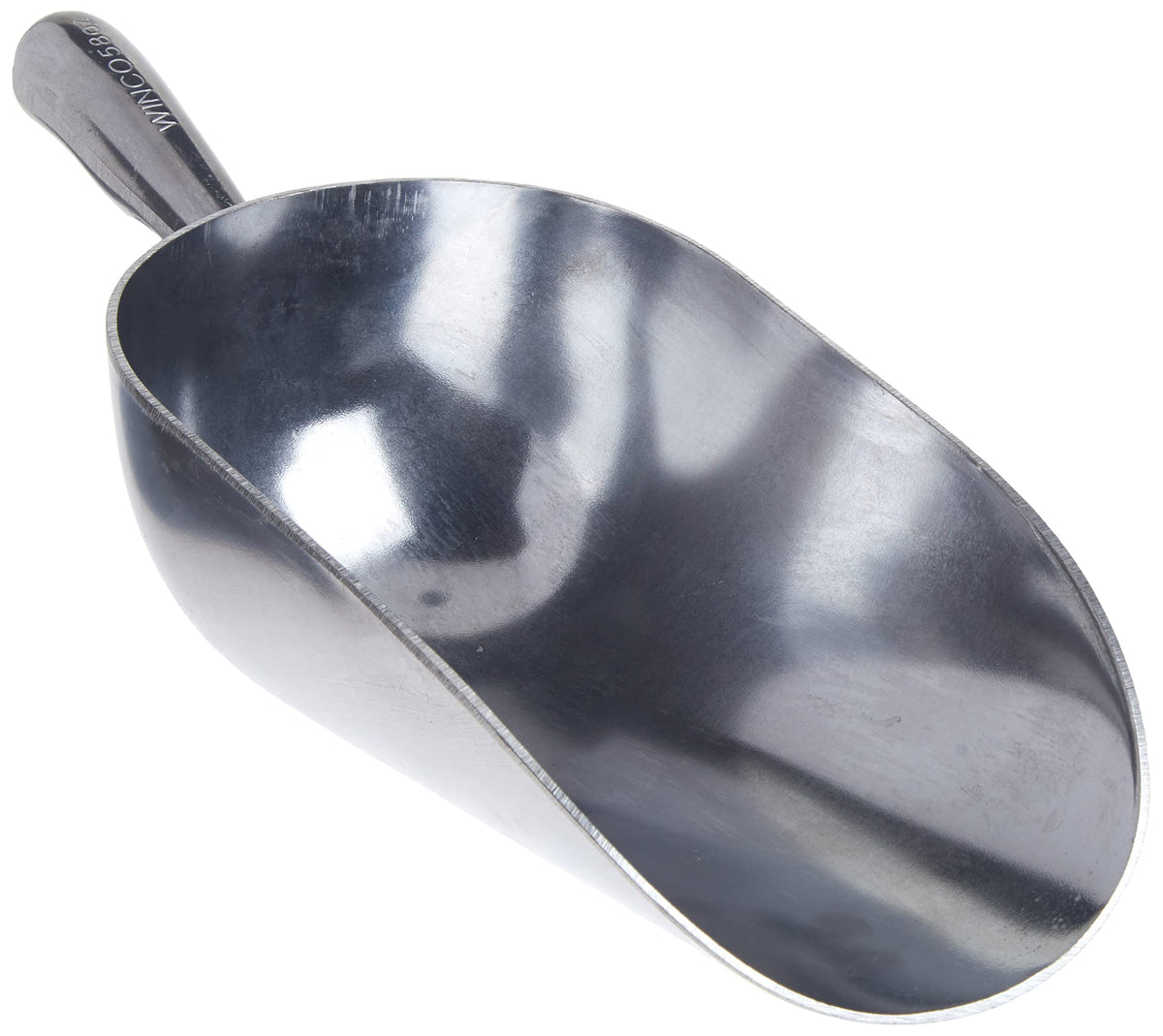 Winco aluminum utility scoop 58-ounce capacity for bulk ingredients in busy kitchens