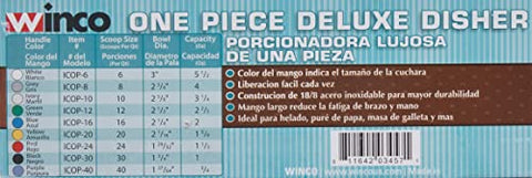Winco ICOP-30 reinforced one-piece handle with stainless steel rod.