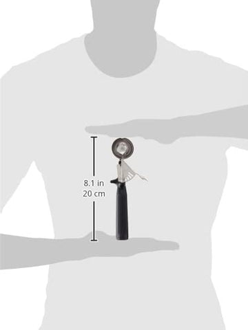 Winco ICOP-30 stainless steel construction for durable ice cream scooping.