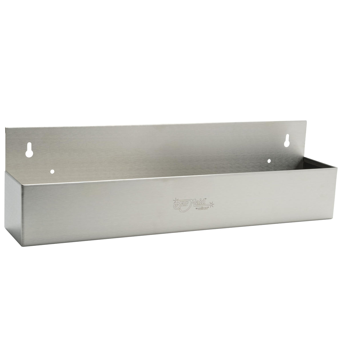 Winco SPR-22S bar rail with bottles for quick access at busy service