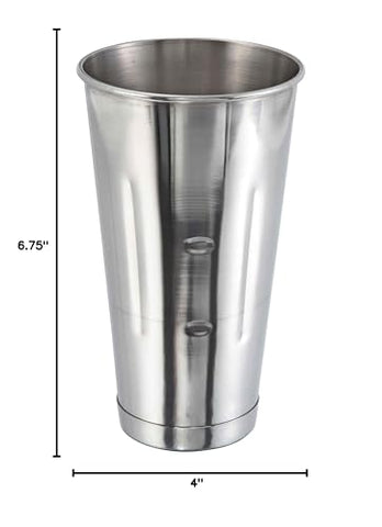 Winco malt cup in diner use demonstrating 30 oz capacity for busy service