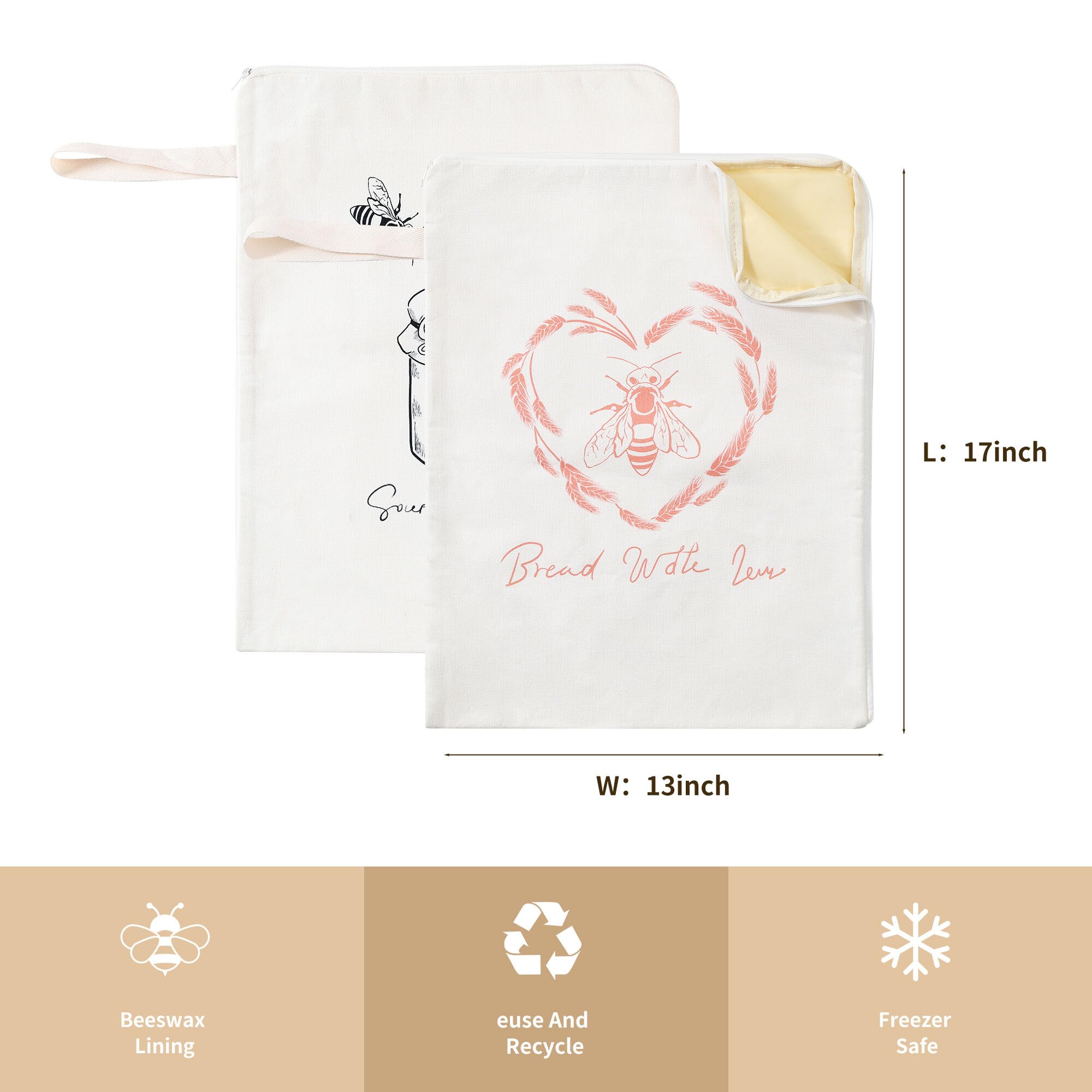 WiNDANCE 2-pack sourdough bags provide versatile storage.