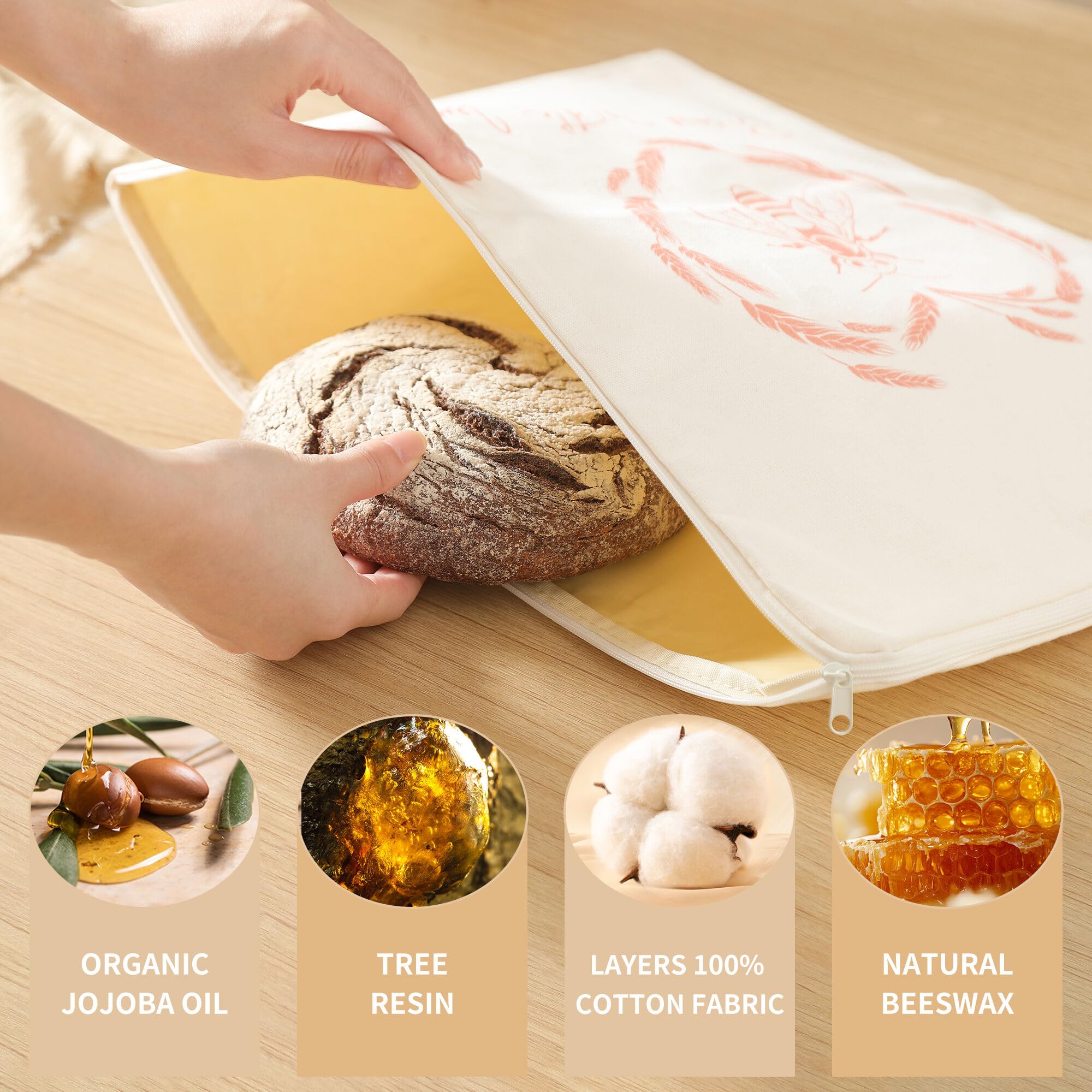 WiNDANCE large loaf 13x17 fits oversized sourdough for easy storage.