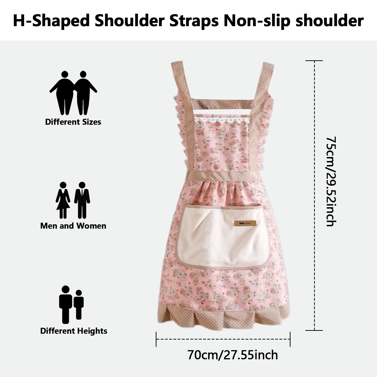 WinDerMo aprons suit gardening, crafts, and home cleaning with handy pockets.