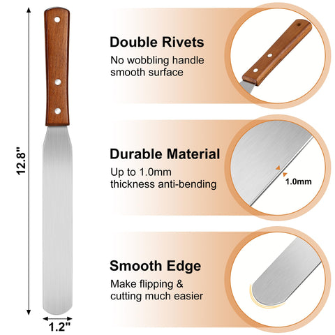 Windesk 7-inch T-shaped spreader used for uniform crepe thickness and control.