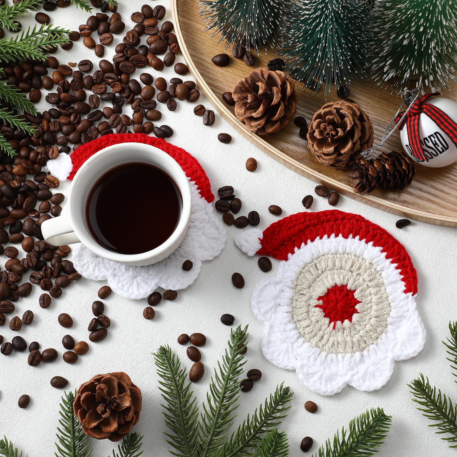 Windkream crochet coaster demonstrates moisture absorption and slip resistance.