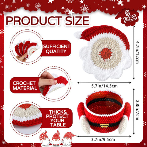 Windkream Christmas theme coaster set displayed for festive surface protection.