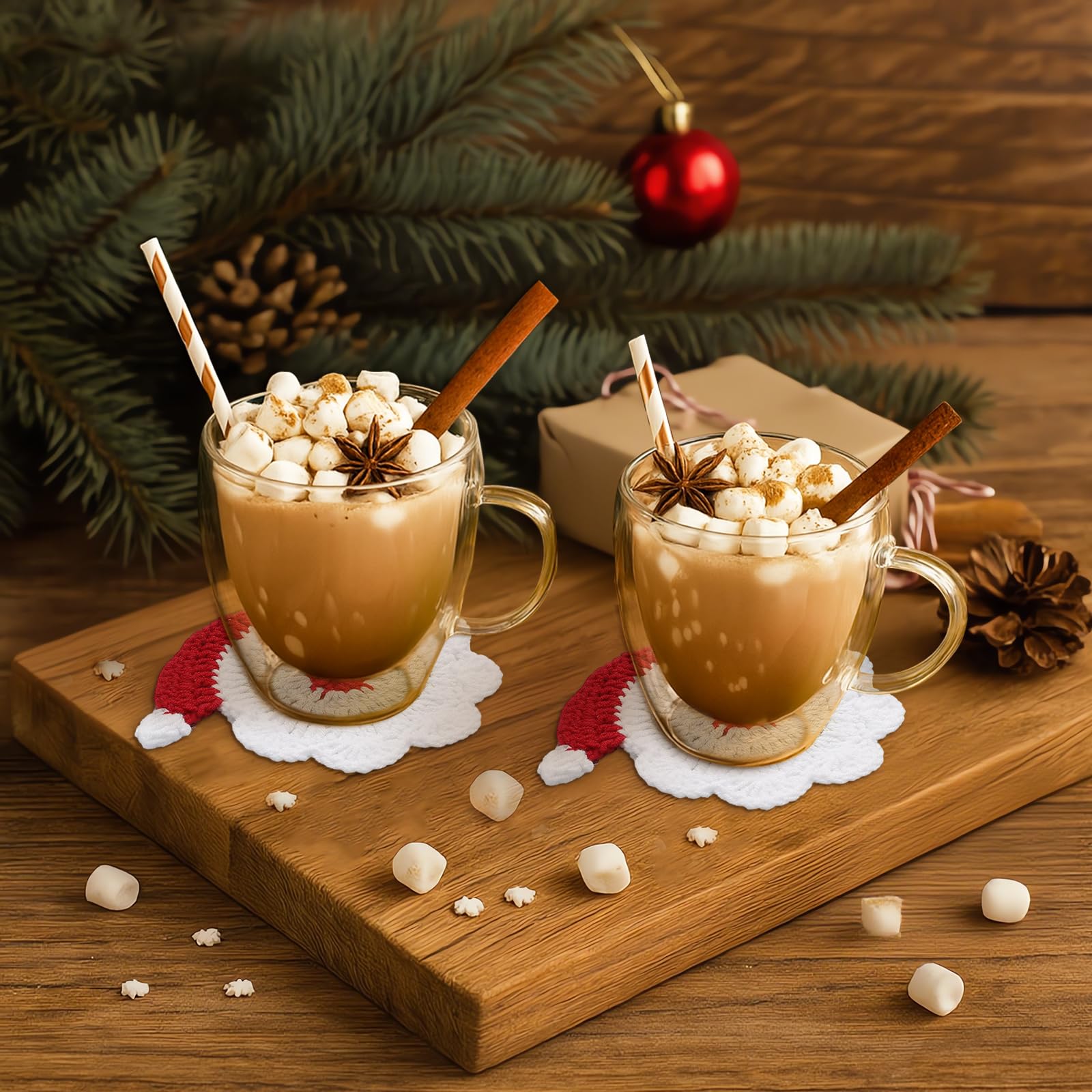 Windkream decorative coaster setup adds seasonal charm to home or office.