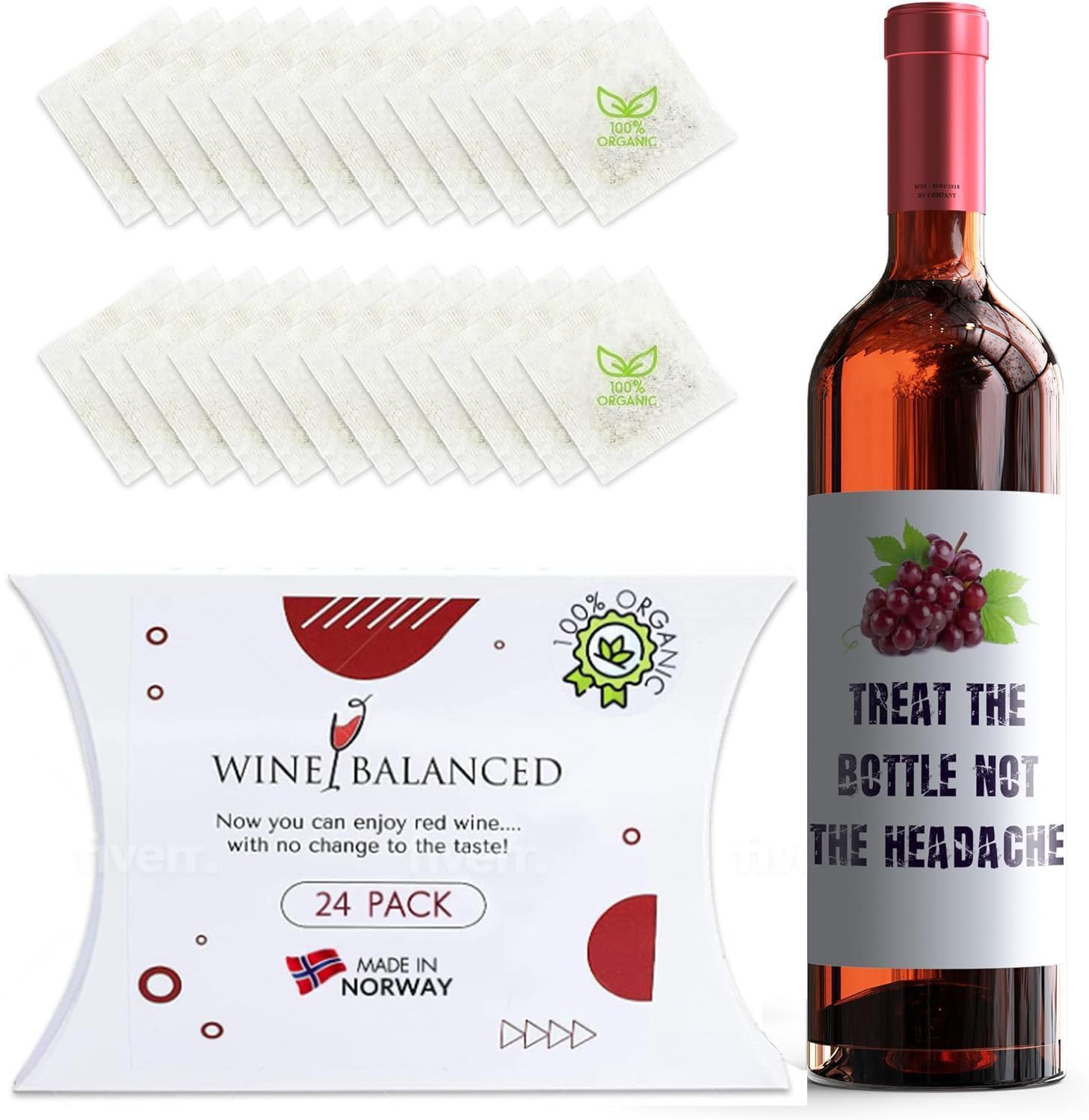 Wine Balanced individually wrapped filter for freshness and portability