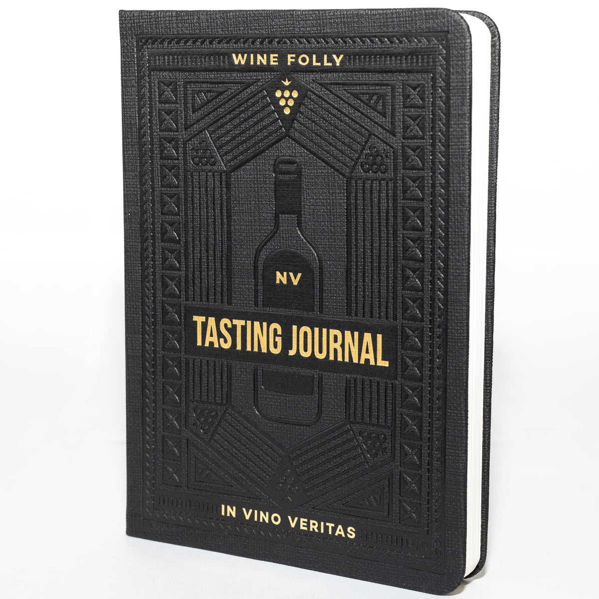 The Wine Folly wine tasting journal cover features premium design for on-the-go notes.