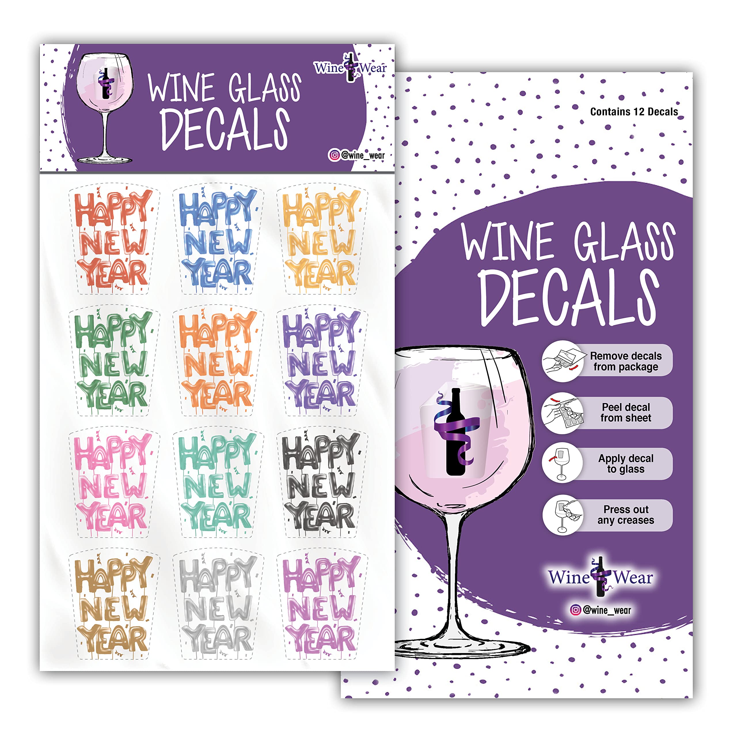 Wine Wear clear vinyl decal applied to glass cleanly.