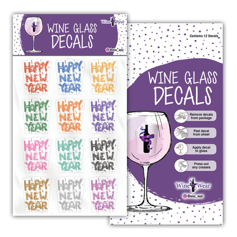 Wine Wear clear vinyl decal applied to glass cleanly.
