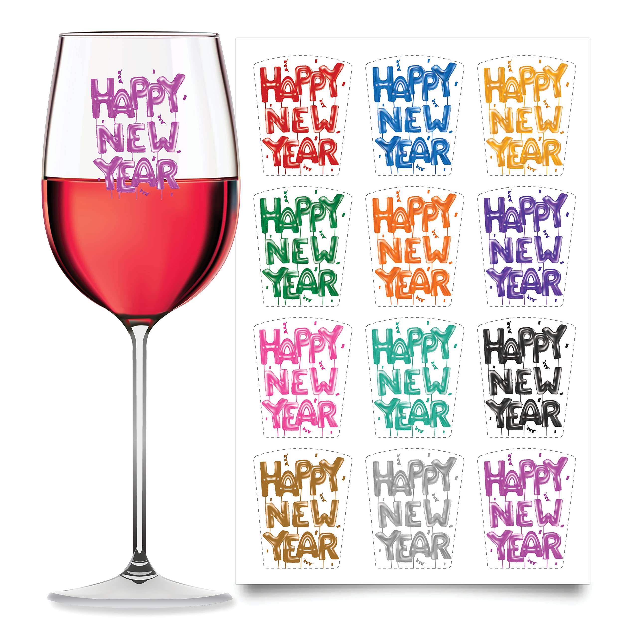 Wine Wear drink markers 12pc on glass for quick guest ID.