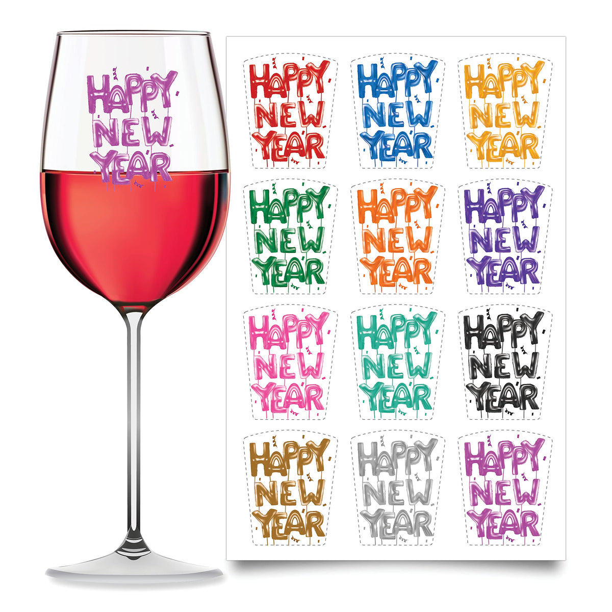 Wine Wear drink markers 12pc on glass for quick guest ID.